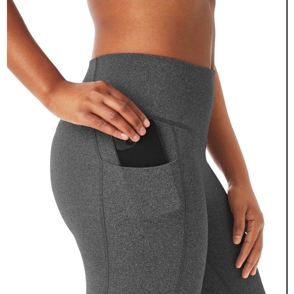 Athleta Leggings Womens S Grey Salutation Stash Pocket II 7/8 Tight High Rise